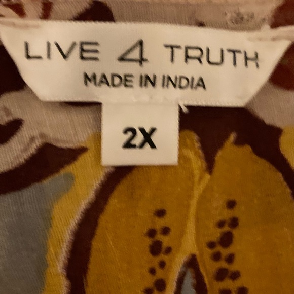 EC Live 4 Truth Multicolor Sheer Kimono Plus Size 2X - Picture 10 of 12
